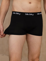 [Black] SilkSilky-AU 100% Silk Jersey Mens Underwear 001