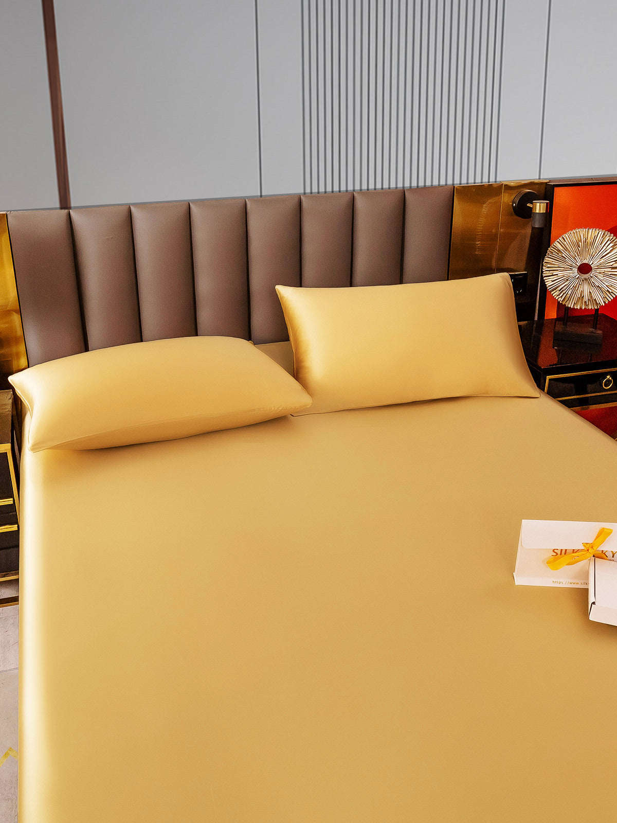 [Champagne] SilkSilky-AU 22Momme Bedding Set 005