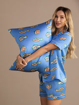 [Blue Fish] SilkSilky-AU Pillowcase 003