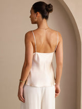 [Beige] SilkSilky-AU Sleeveless V Neck Camisole 002