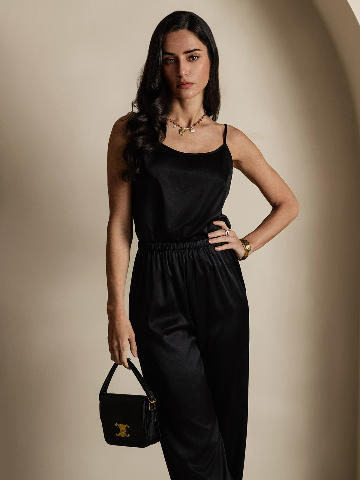 [Black] SilkSilky-AU 19Momme Silk Camisoles 001
