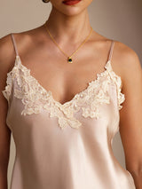 [Pink] SilkSilky-AU Sleeveless V Neck Camisole 004
