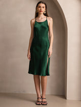 [Dark Green] SilkSilky-AU Sleeveless Dress 007