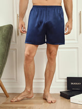 [Dark Blue] SilkSilky-AU Men's Sleep Shorts 003