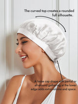 [White] SilkSilky-AU Sleep Cap 003