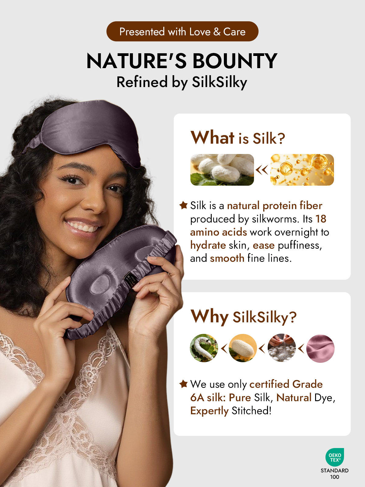 [Dark Gray] SilkSilky-AU Eye Mask 006