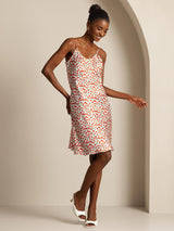 [Cherry] SilkSilky-AU Pure Silk V Neck Dress 003,
