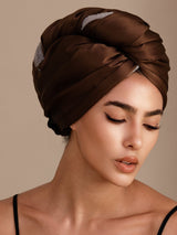 [Coffee] SilkSilky-AU Hair Towel Wrap 003