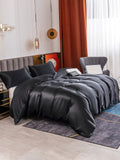 SilkSilky AU 19Momme Pure Silk Bedding Set Black 004