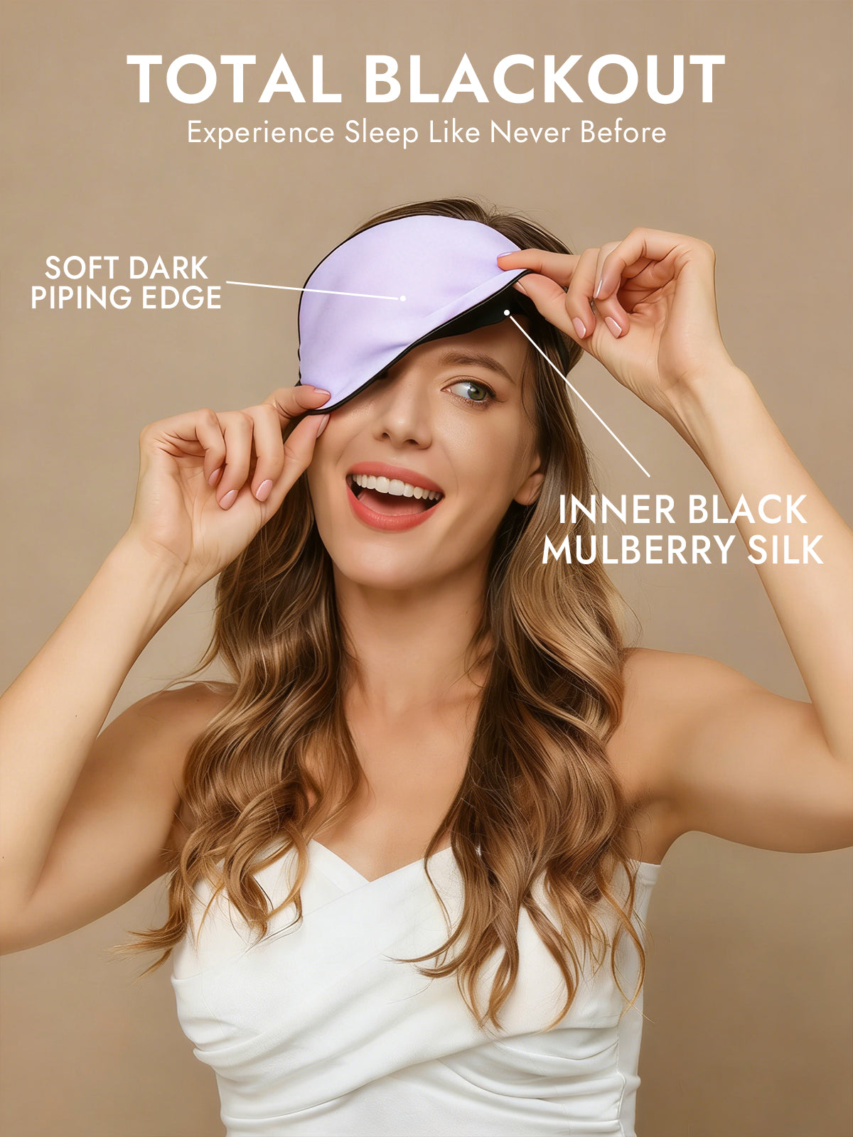 [Lavender] SilkSilky-AU 19Momme Pure Silk Eye Mask 002