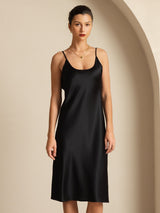 [Black] SilkSilky-AU Sleeveless U Neck Dress 004