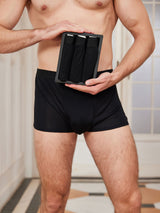 [Black] SilkSilky-AU 100% Silk Jersey Men's Underwear 003