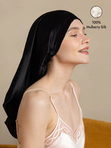 [Black] SilkSilky-AU Sleep Cap 001