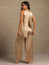 [Champagne] SilkSilky-AU Sleeveless Women's Pyjamas 001