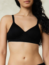 [Black] SilkSilky-AU Silk Jersey Bra 001