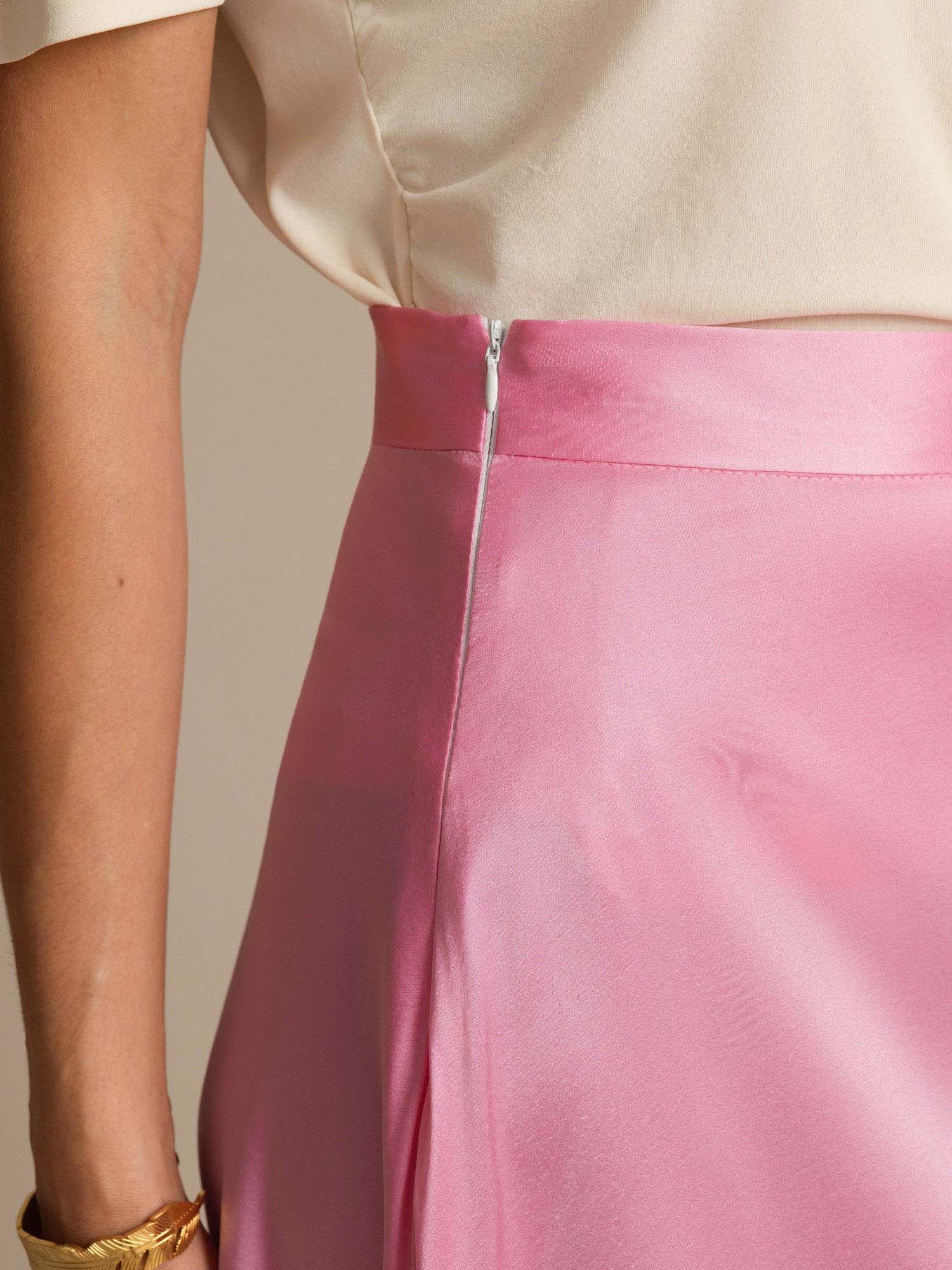 [Sachet Pink] SilkSilky-AU 19Momme Silk Skirt 005