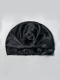 SilkSilky-AU Pure Silk Sleep Cap Black 005