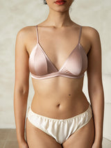 [Pale Mauve] SilkSilky-AU Silk Jersey Bra 003