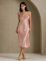 [Tuscany] SilkSilky-AU Sleeveless V Neck Dress 003