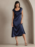 SilkSilky AU19MommeSilkSleevelessRoundNeckDressDarkBlue005