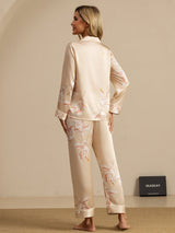 [Champagne] SilkSilky-AU Long Sleeve Lapel Collar Women's Pyjamas 002