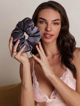 [Dark Gray] SilkSilky-AU Scrunchie 004