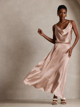 [Tuscany] SilkSilky-AU Spaghetti Strap Cowl Neck Camisole 007