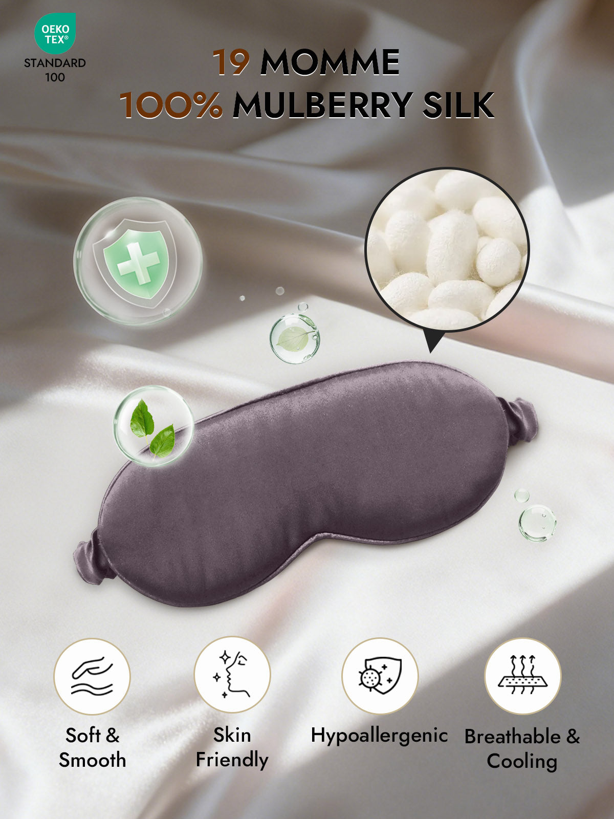 [Dark Gray] SilkSilky-AU Eye Mask 002