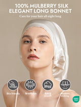 [White] SilkSilky-AU Sleep Cap 002