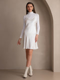 SilkSilky AU Pure Silk Sleeveless V Neck Dress White 006