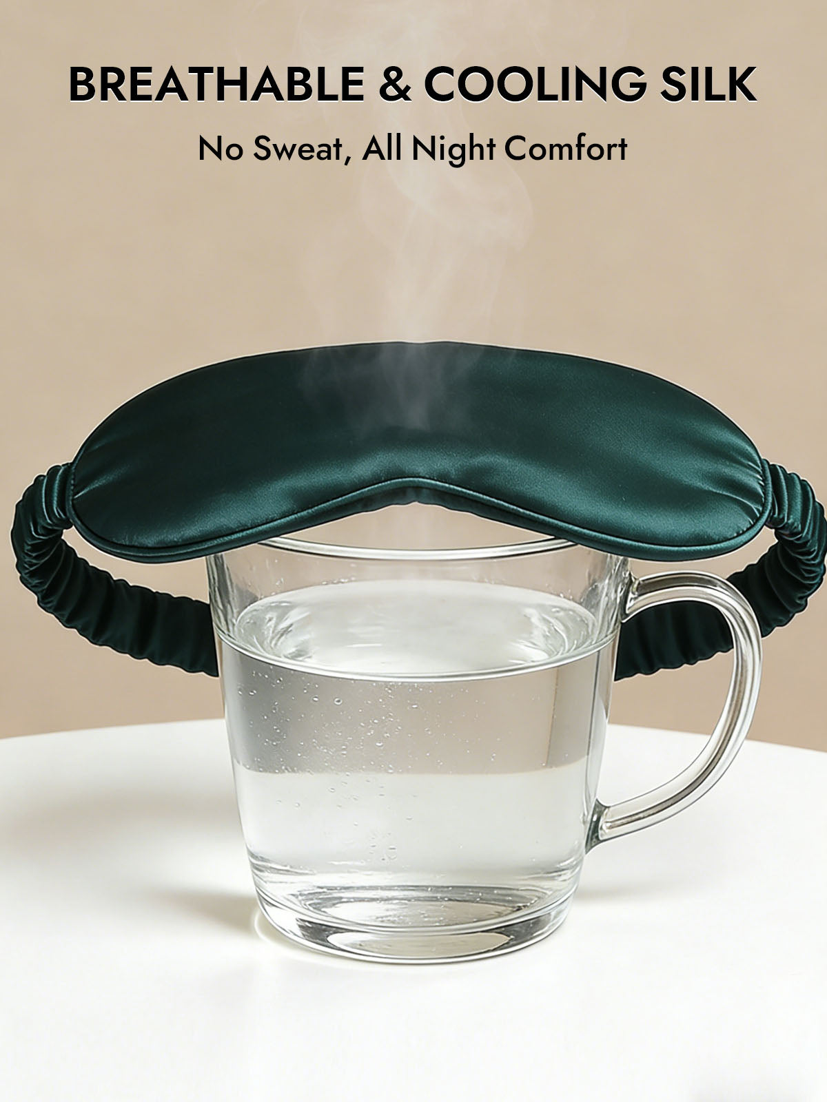 [Dark Green] SilkSilky-AU 19Momme Pure Silk Eye Mask 004