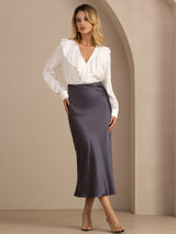 [Dark Gray] SilkSilky-AU Skirt 001