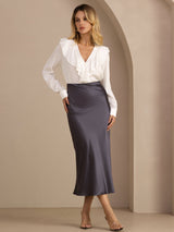 [Dark Gray] SilkSilky-AU Skirt 001