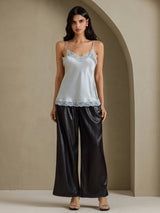 [Grayish Blue] SilkSilky-AU Spaghetti Strap V Neck Camisole 006