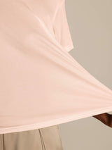 [Light Pink] SilkSilky-AU 100% Silk Jersey Short Sleeve Round Neck Women's T-Shirt 005