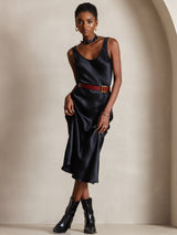 [Black] SilkSilky-AU Sleeveless Dress 001
