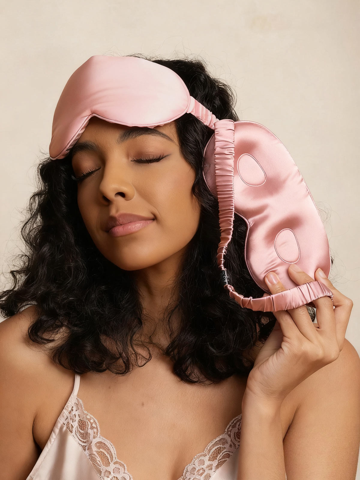 [Pale Mauve] SilkSilky-AU Pure Silk Eye Mask 001