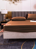 SilkSilky AU 19Momme Pure Silk Bedding Set Coffee 004