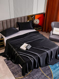 SilkSilky AU 22Momme Pure Silk Bedding Set Black 002