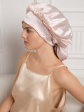 SilkSilky-AU Pure Silk Sleep Cap PaleMauve 008