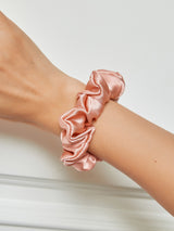 [Pink] SilkSilky-AU Scrunchie 001