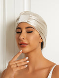 SilkSilky-AU Pure Silk Sleep Cap Beige 003