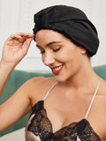 SilkSilky AU Pure Silk Sleep Cap Black 001