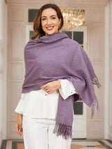 [Purple] SilkSilky-AU Wool Scarf 002