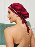 SilkSilky AU Pure Silk Sleep Cap Wine 002