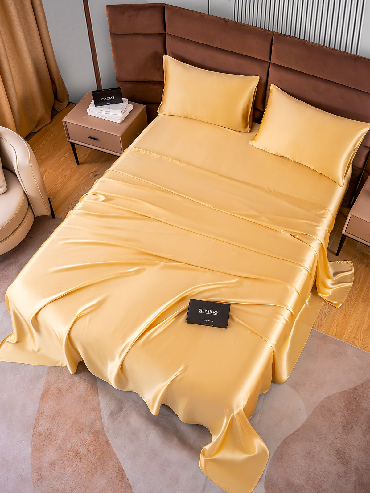 SilkSilky AU 22Momme Pure Silk Bedding Set Champagne 004