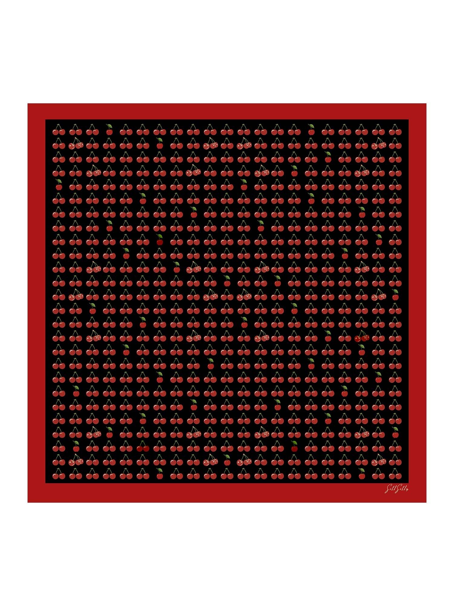 [Black Cherry] SilkSilky-AU Scarf 001