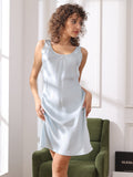 Pure Silk Casual Midi Slip Nightgown