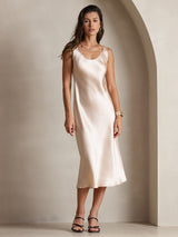 [Champagne] SilkSilky-AU Sleeveless Dress 001