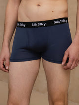 [Dark Blue] SilkSilky-AU 100% Silk Jersey Mens Underwear 005